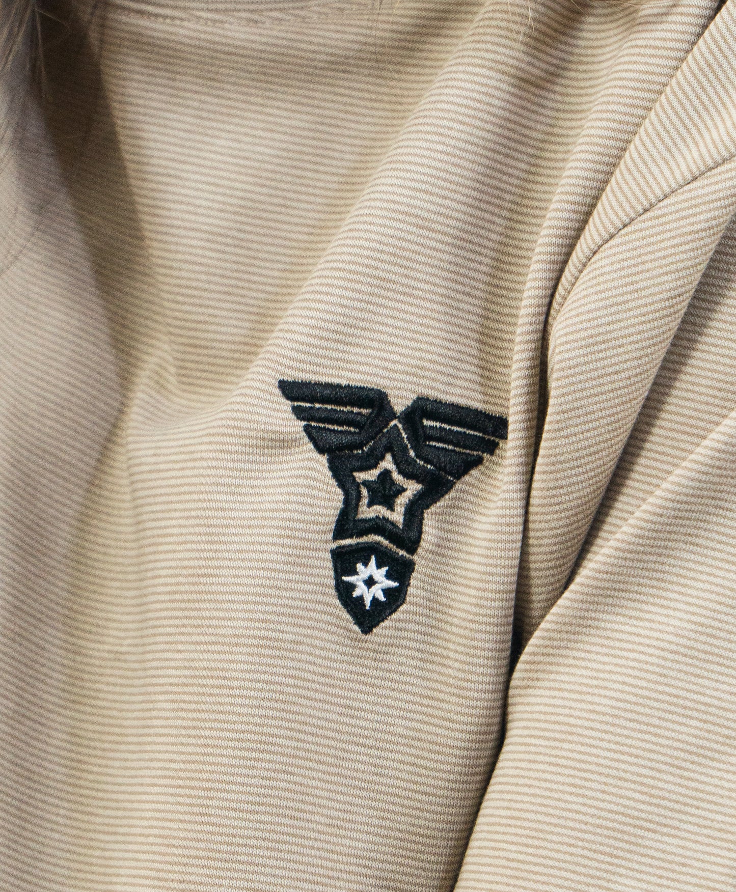 Beige Crew neck Trends Captain's T-Shirt